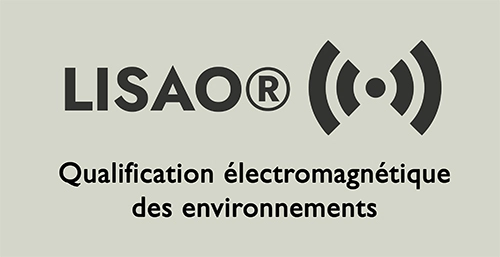 Logo officiel du label LISAO®, référentiel de qualification des environnements électromagnétiques selon leur usage.