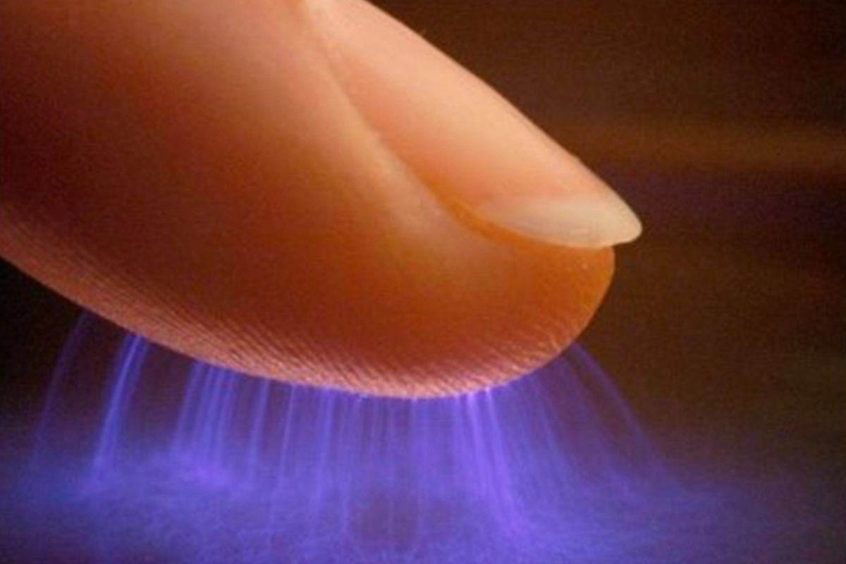 Scan d'un doigt - Décharge gazeuse